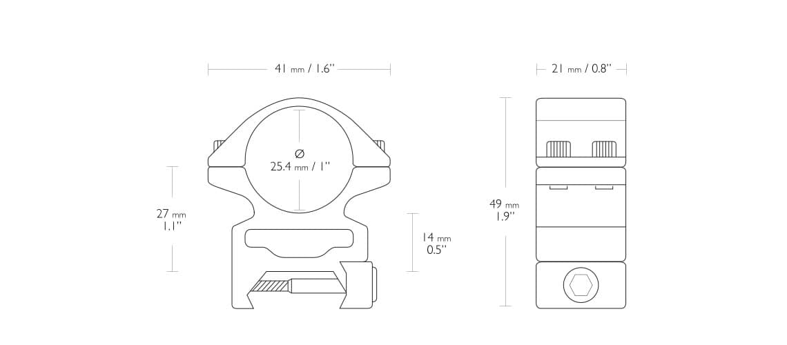 paire de colliers de montage haut