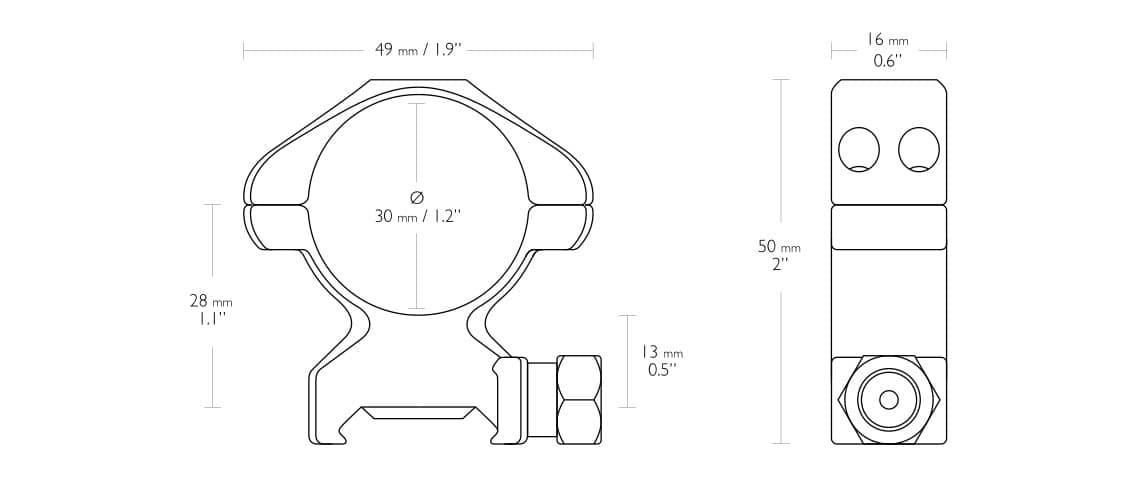 paire de collier amovibles 30mm