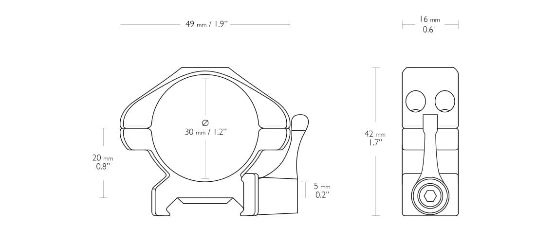 Paire de collier amovibles weaver (lever) Bas