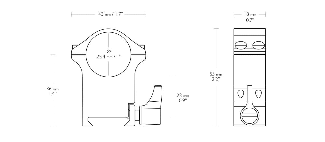 ring scope haut taille