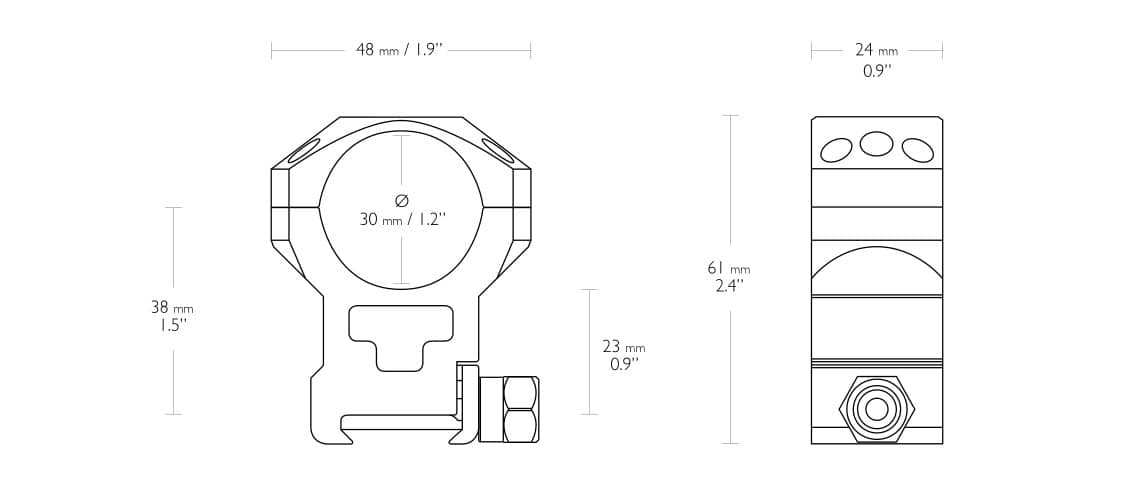 paire de collier tactiques 30mm