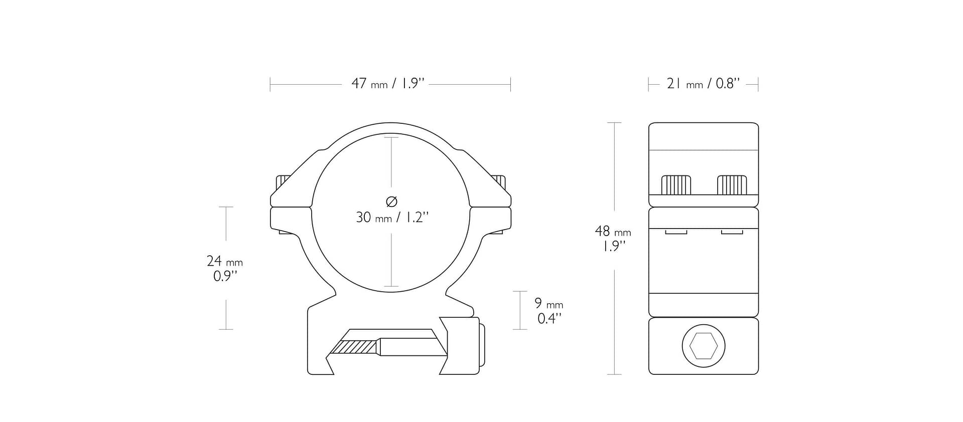 collier de montage moyen hawke